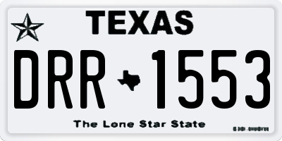 TX license plate DRR1553