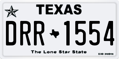 TX license plate DRR1554
