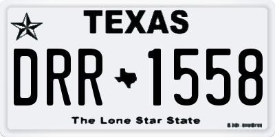 TX license plate DRR1558