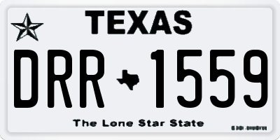 TX license plate DRR1559