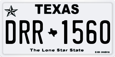 TX license plate DRR1560