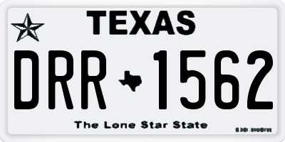 TX license plate DRR1562