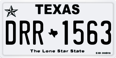 TX license plate DRR1563