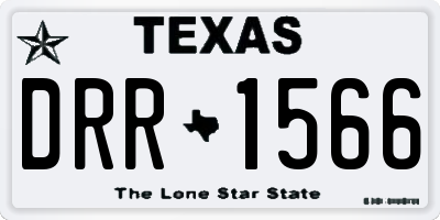 TX license plate DRR1566