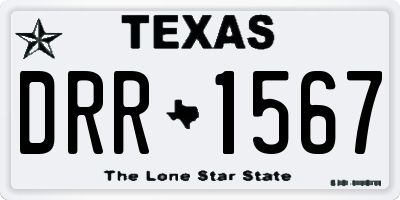 TX license plate DRR1567