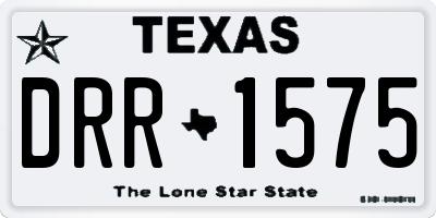 TX license plate DRR1575