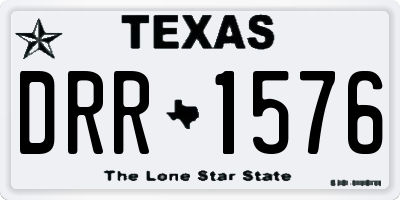 TX license plate DRR1576