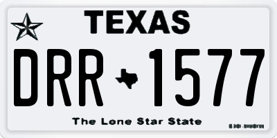 TX license plate DRR1577