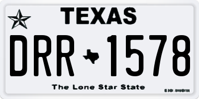 TX license plate DRR1578