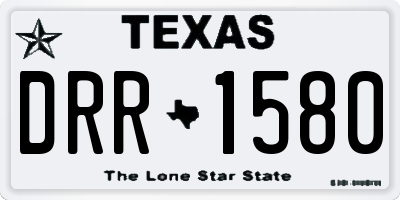TX license plate DRR1580