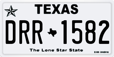 TX license plate DRR1582