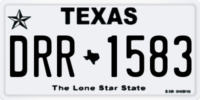 TX license plate DRR1583