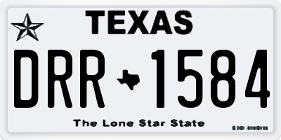 TX license plate DRR1584