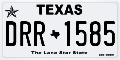 TX license plate DRR1585