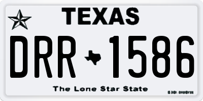 TX license plate DRR1586