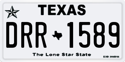 TX license plate DRR1589