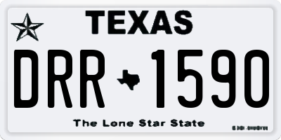TX license plate DRR1590