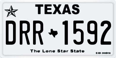 TX license plate DRR1592