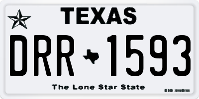 TX license plate DRR1593