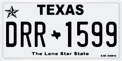 TX license plate DRR1599
