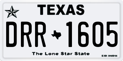 TX license plate DRR1605