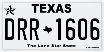 TX license plate DRR1606