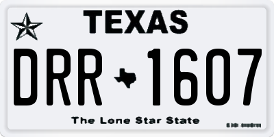 TX license plate DRR1607