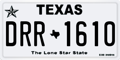 TX license plate DRR1610