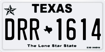 TX license plate DRR1614