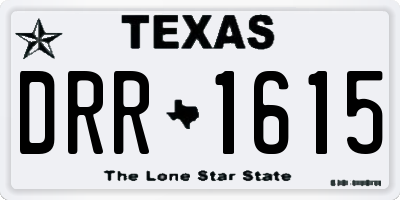 TX license plate DRR1615