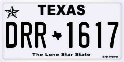 TX license plate DRR1617