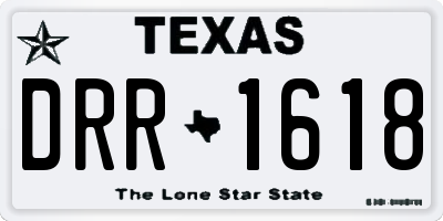 TX license plate DRR1618