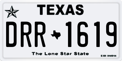 TX license plate DRR1619