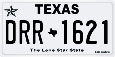 TX license plate DRR1621