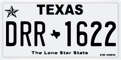 TX license plate DRR1622
