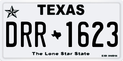 TX license plate DRR1623