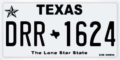 TX license plate DRR1624