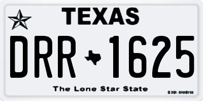 TX license plate DRR1625