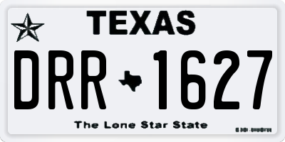 TX license plate DRR1627
