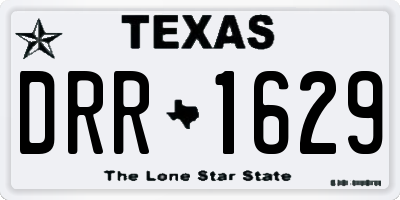 TX license plate DRR1629