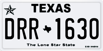 TX license plate DRR1630