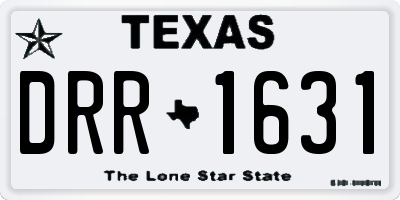 TX license plate DRR1631