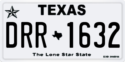 TX license plate DRR1632