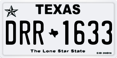 TX license plate DRR1633