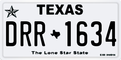 TX license plate DRR1634