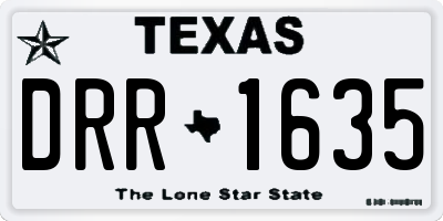 TX license plate DRR1635