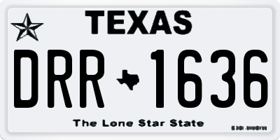 TX license plate DRR1636