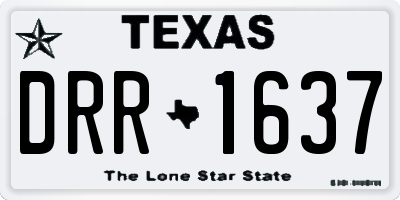 TX license plate DRR1637
