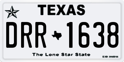 TX license plate DRR1638