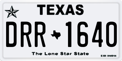 TX license plate DRR1640